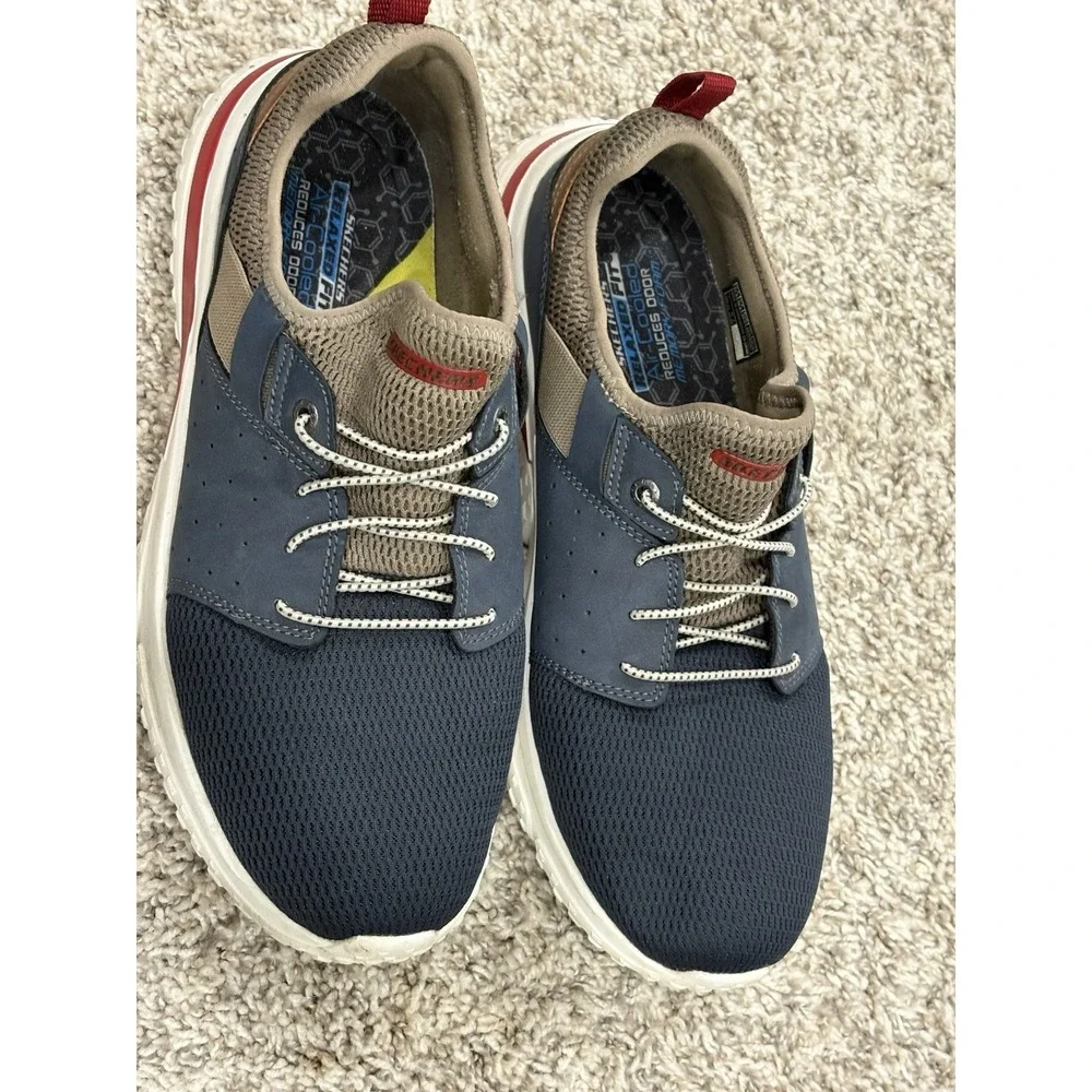 Men sz 11.5 SKECHERS Classic Fit Solvano Caspian Slip On Shoes Nvmt Athletic